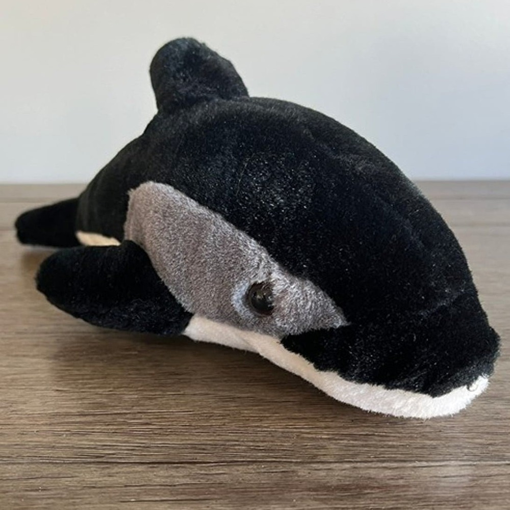 Porpoise Plush Stuffed Animal Black White Sea Creature 12 Inch Toy